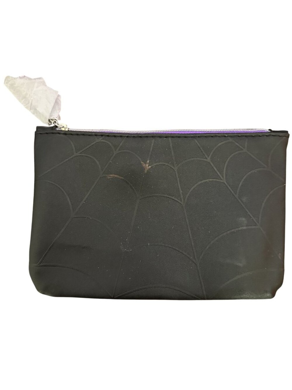 Ipsy Glam Bag October 2022 Black Spiderwebs Halloween Empty Glambag